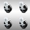 Service Caster 5 Inch SS Hard Rubber Wheel Swivel Bolt Hole Caster Set with Brake SCC SCC-SSBH20S514-HRS-TLB-4 - alternate 1